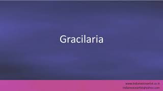 Pronunciation of the words quotGracilariaquot [upl. by Antonietta]