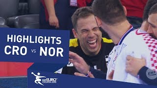 Highlights  Croatia vs Norway  Mens EHF EURO 2018 [upl. by Hubsher]