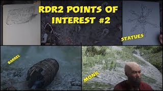 Rdr2 points of interest locations 2Ambarino MapGravesstatuesbarrelmonkEaster eggs [upl. by Bonnice]