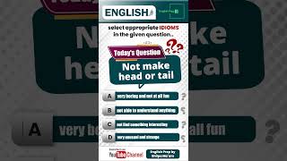 Select appropriate IDIOMS in the given question [upl. by Enialed]