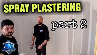 A CLOSER LOOK INTO SPRAY PLASTERING part 2 [upl. by Gaves]