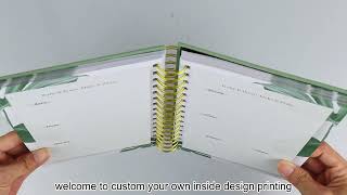 Custom Hardcover Spiral Planner Printing  Daily Weekly Monthly Layouts [upl. by Ayikal]