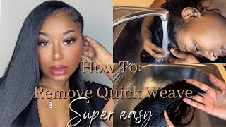 HOW TO QUICK WEAVE REMOVAL  EASIEST METHOD  NO DAMAGE [upl. by Llij]