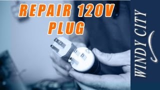 How to change 120v head on power cord fix 120v plug tutorial DIY Windy City Equipment Parts [upl. by Snebur]