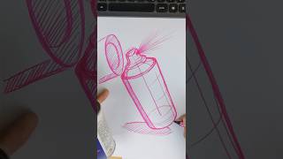 Sketching a spray paint can today  drawing industrialdesign drawing [upl. by Clementina]