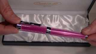 Conklin Herringbone Rollerball Pen in Spring Pink [upl. by Yauqaj828]