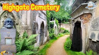 Highgate Cemetery London Walk  Karl Marx a Vampire and More [upl. by Case]