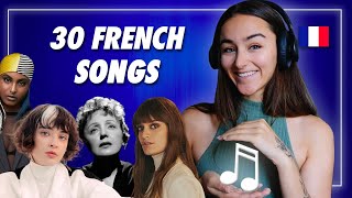 30 FRENCH SONGS to Learn FRENCH [upl. by Aninnaig]