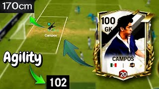 96 RATED GK JORGE CAMPOSS REVIEW FC MOBILE GAMEPLAY ⚽ [upl. by Yht]