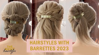 Beautiful Hairstyles with a BARRETTE Hair Tutorials [upl. by Merrile32]