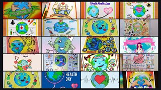 World Health day drawing easy  Health day drawing  World health day poster drawing  Drawing ideas [upl. by Anelej704]