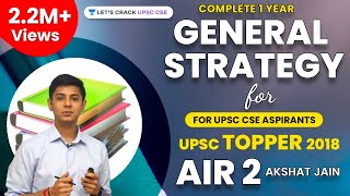 Complete 1 Year UPSC CSE Preparation Strategy by UPSC Topper 2018 AIR 2 Akshat Jain [upl. by Calvo871]