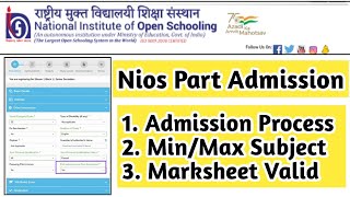 Nios Part Admission Or Dual Enrollment क्या है In Detail  Task Is Helping NIOS nios part dual [upl. by Tome]