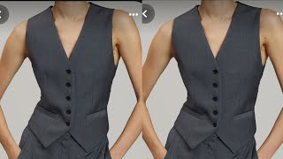 how to sew a waistcoat for women WOMEN VEST [upl. by Noned666]