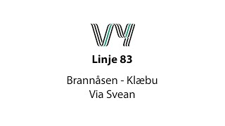 Linje 83 Brannåsen  Svean  Klæbu sentrum [upl. by Alehc]