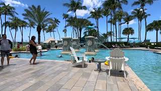 4K Walk through the Pool and Beach at San Juan Marriott Resort amp Stellaris Casino [upl. by Aynahs]