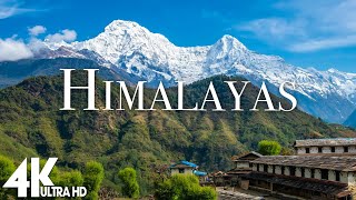 FLYING OVER HIMALAYAS 4K UHD  Relaxing Music Along With Beautiful Nature Videos  4K Video [upl. by Jojo]