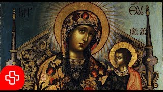 Greek Byzantine orthodox chant Agni Parthene Αγνή Παρθένε Lyric Video [upl. by Aralc]