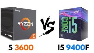 Ryzen 5 3600 vs i5 9400F  Test in GAMES amp BENCHMARKS  i5 9400F vs Ryzen 5 3600 [upl. by Rudd]