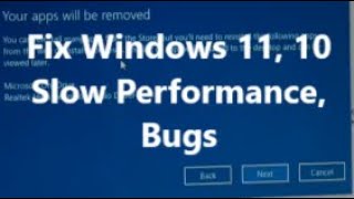 how to fix Windows 11 10 Slow Performance bugs Fix Easy Ways [upl. by Alegnad]