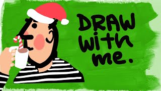 Holiday Drinks Draw with Me [upl. by Adyht]