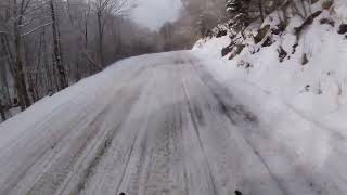 Old Forge NY Snowmobiling Trail Conditions 2224 Trail 1 [upl. by Arias]