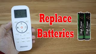 How to Change Batteries on Hisense Air Conditioner Remote Control [upl. by Anileh]