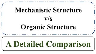 Mechanistic vs Organic Organization Structure A Brief ComparisonUrduHindi [upl. by Obidiah981]