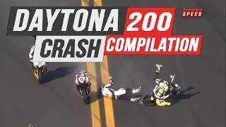 Daytona 200 Crash Compilation  Daytona International Speedway [upl. by Yawnoc]