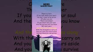 Mariah Carey  Hero Lyrics shorts [upl. by Easter305]