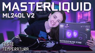 Teste e review Water Cooler ML240L V2 RGB 240mm Cooler Master ptbr comprei na terabyte [upl. by Dwane584]