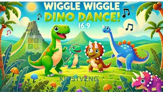 quotWiggle Wiggle Dino Dance 🦖 Fun Dinosaur Song for Kids  Dance Along with Dinosaursquot KIDSTVENG [upl. by Francie]