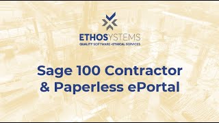 Sage 100 Contractor  Sage Paperless ePortal [upl. by Ecart]