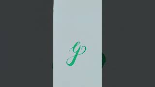 Easy Calligraphy letter G calligraphy like viralvideo subscribe [upl. by Grimonia]