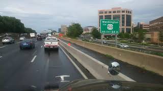 I 66 I 495 beltway Fairfax VA during evening rush [upl. by Ynogoham]