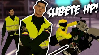 POLICÍA POLICÍA DE NOCHE Y DE DÍA  GTA San Andreas Colombia [upl. by Okimuk]