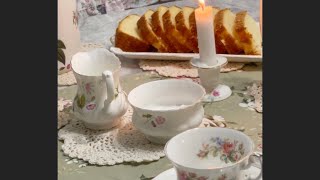 Tea with 🍰 ☕️☕️🫖Anneys home teatime relaxing cakes teavintagevibes [upl. by Marjana]