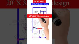 20x35 north facing house plans  2035 house plan  20 ft by 35 ft house plans erdevendrasinghh [upl. by Nedi]