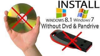 How to Install Windows 7 81 without DVD or USB by diffrent pc tech हिंदी [upl. by Nepsa533]