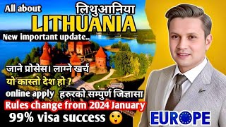 All about Lithuania work visa New update2024Rules change How to apply Lithuania work visaWork visa [upl. by Doughman191]