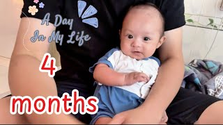 4 months  A Day in the Life of a 4MonthOld Baby baby [upl. by Nicolai]