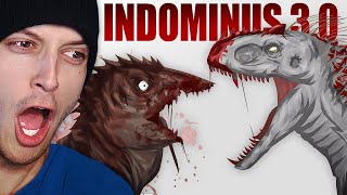 INDOMINUS REX 20 vs HANK the HYBRID Reaction [upl. by Ednutey]