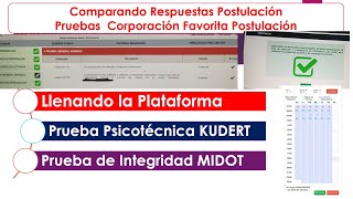 Comparación respuestas Plataforma Corporación Favorita Postulación para Aprobar Proceso Horario 2024 [upl. by Wildermuth261]