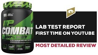 MUSCLEPHARM COMBAT WHEY PROTEIN REVIEW WITH LAB TEST REPORT  BETTER THAN ON AND DYMATIZE [upl. by Egon]