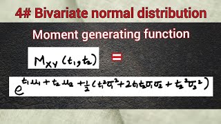 moment generating function of bivariate normal distribution [upl. by Asert]