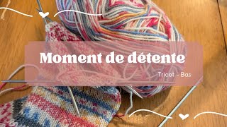 Moment de détente  tricot  bas top down avec talon oeil de perdrix [upl. by Demb]