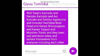 Demon SlayerKny texting story Giyuu Tomioka adopted The Kamaboko squad and Muichiro Tokito part 1 [upl. by Alexis]