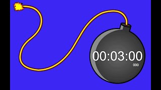 3 Minute Countdown Bomb Timer with Loud Boom Sound Alarm timers 3minute 3minutetimer alarm [upl. by Rodman]