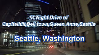 4K Drive from Belltown to Bellevue  Capital Hill Queen Anne Seattle  Washington  USA [upl. by Franciscka912]