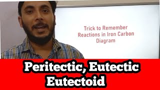 Eutectoid Eutectic Peritactic  Trick to remember  Reactions in iron carbon diagram [upl. by Shlomo]